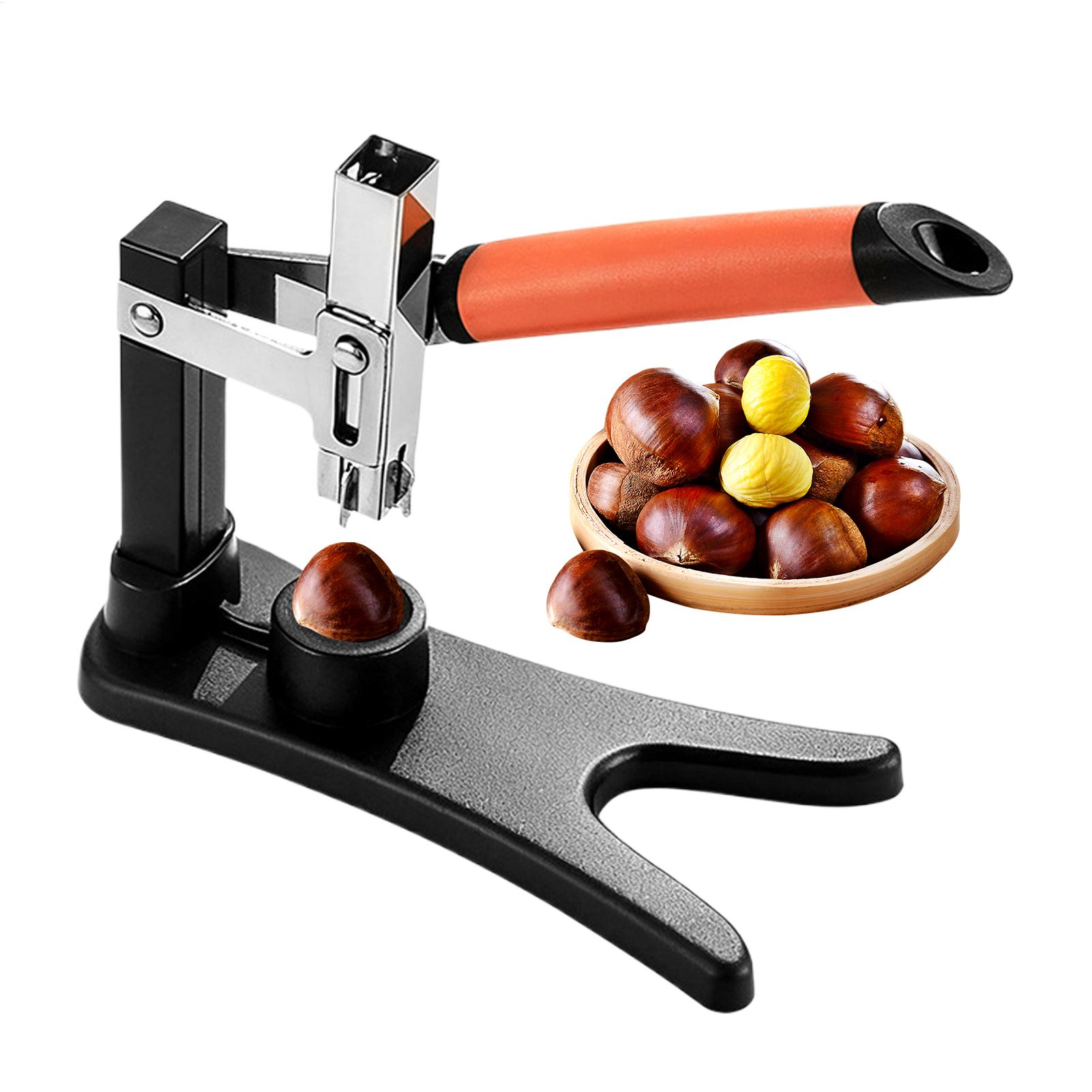 Stainless Steel Chestnut Cutter Tool with Non Slip Handle Easy Nut Cracker & Peeler