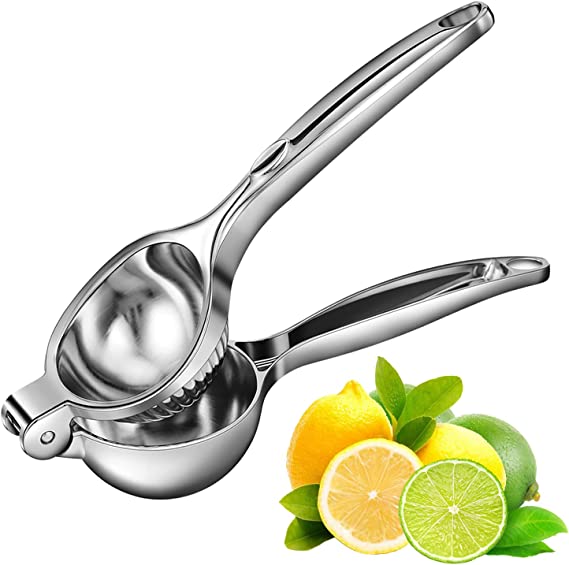 FreshPress Stainless Steel Lemon Squeezer Manual Citrus Juicer