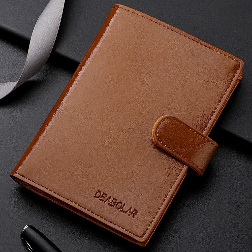 DEABOLAR Travel Passport Wallet RFID Multi-Card Holder for Men with Zipper Coin Pocket
