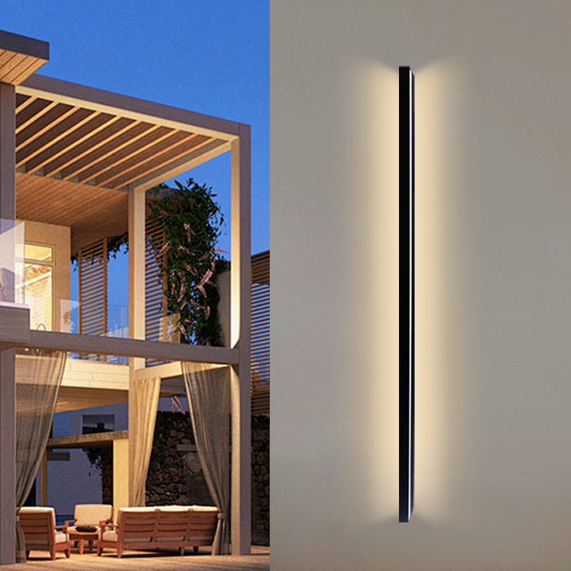 Outdoor Waterproof Modern LED Lighting Wall Lamp , Garden AC Long Wall Light, Long Strip Decoration