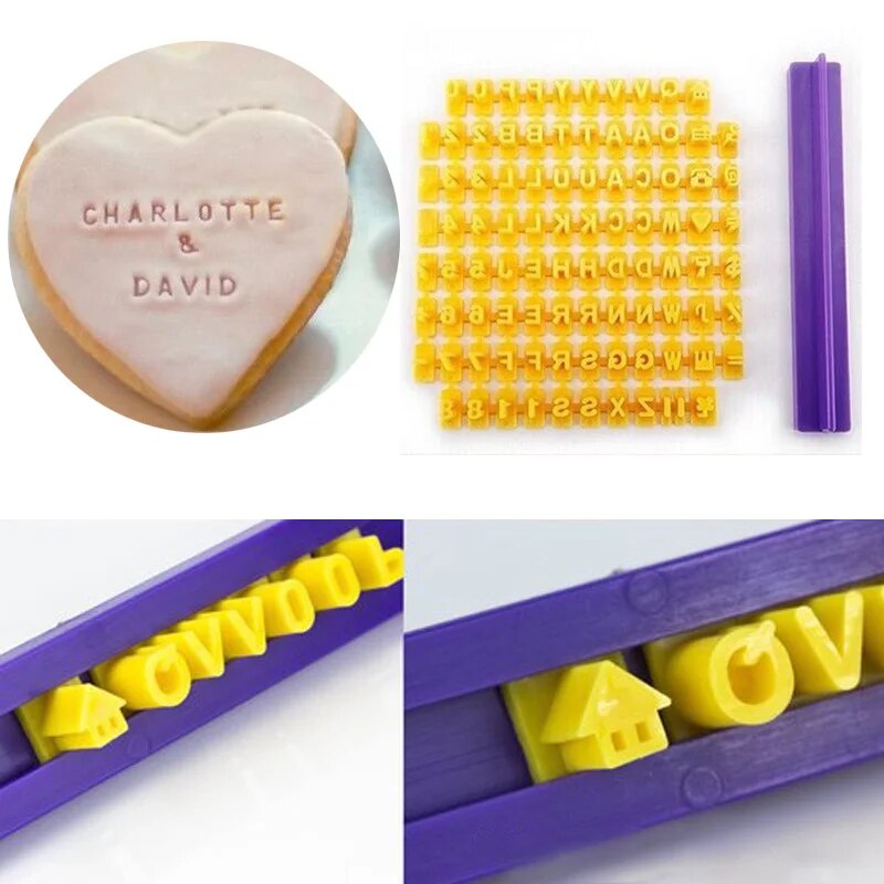 Alphabet Number Cookie Stamp Fondant Cake Baking Tools | Inspire Uplift