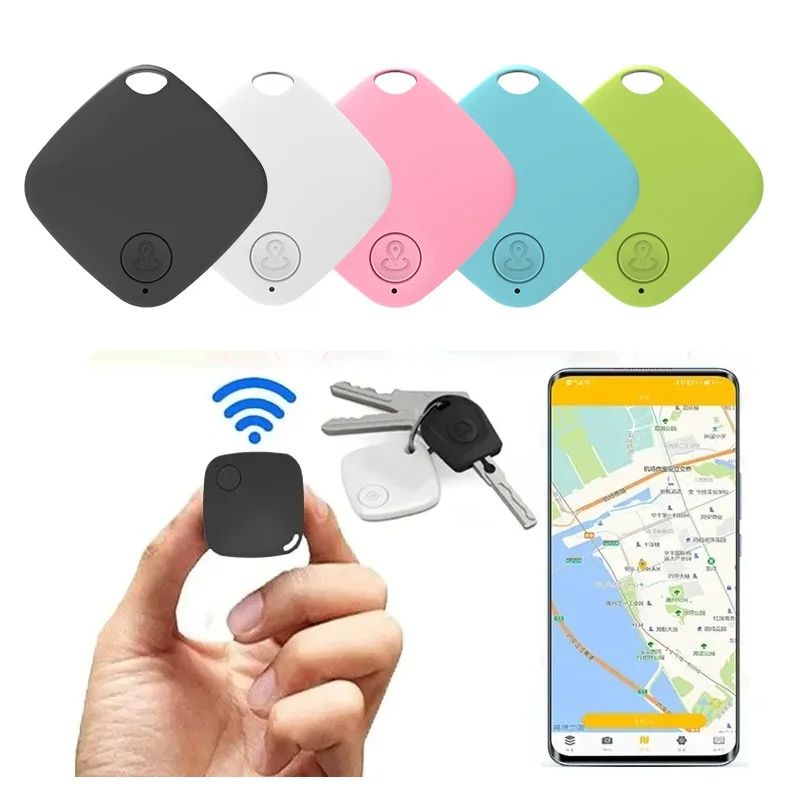 Mini Bluetooth Tracker AntiLost Device Smart Finder Locator for Kids Pets Wallet Bag Key Round Tracking Tag