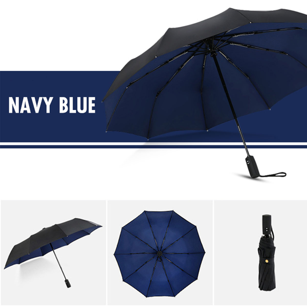 Windproof Double Layer Fully Automatic Umbrella, Durable & Resistant