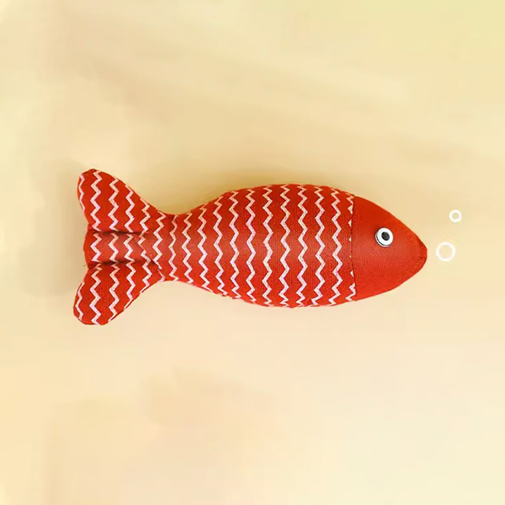 Interactive Cat Fish Toy, Plush Catnip Simulation Fish for Kittens & Cats