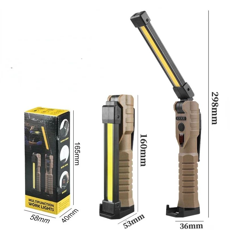 Lampe Torche LED Multifonction COB - Lampe De Travail, Lanterne D'urgence - Sans Piles
