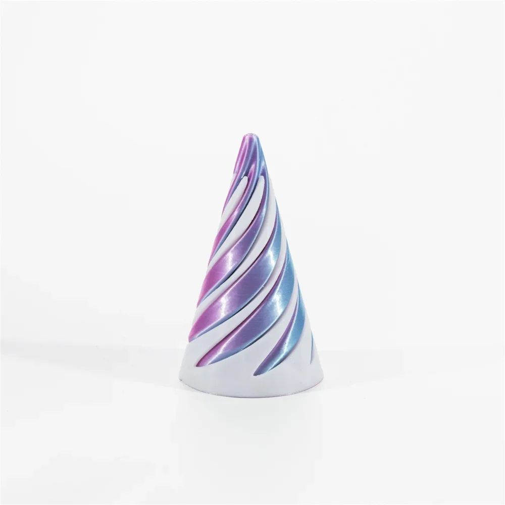 2 Giocattoli Illusione Ottica 3D – Cono E Piramide Impossibili, Stampati In 3D, Regalo Curioso