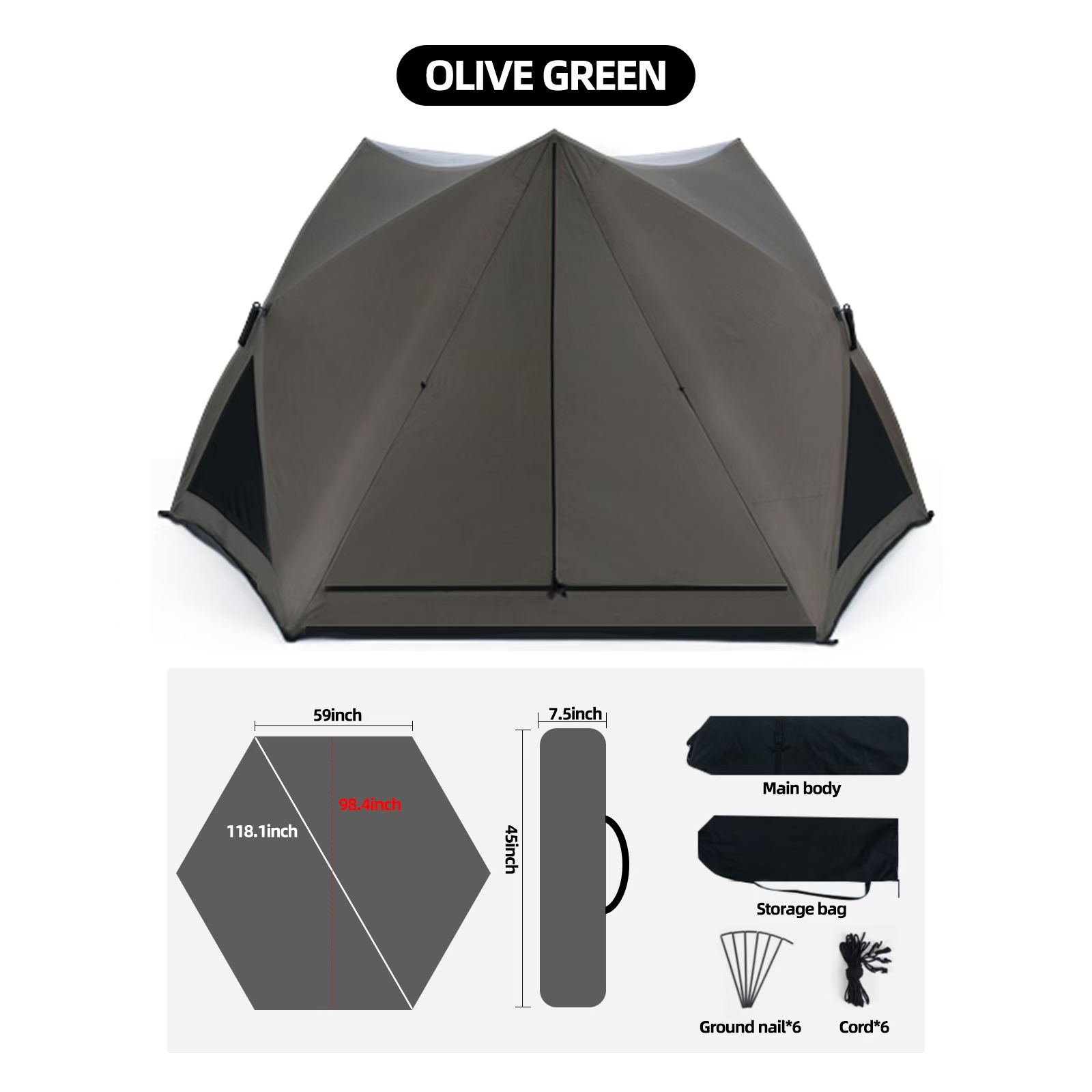 Pop-Up Sunshade Tent, Waterproof & Portable for Beach, Park & Camping - Easy Setup in Seconds