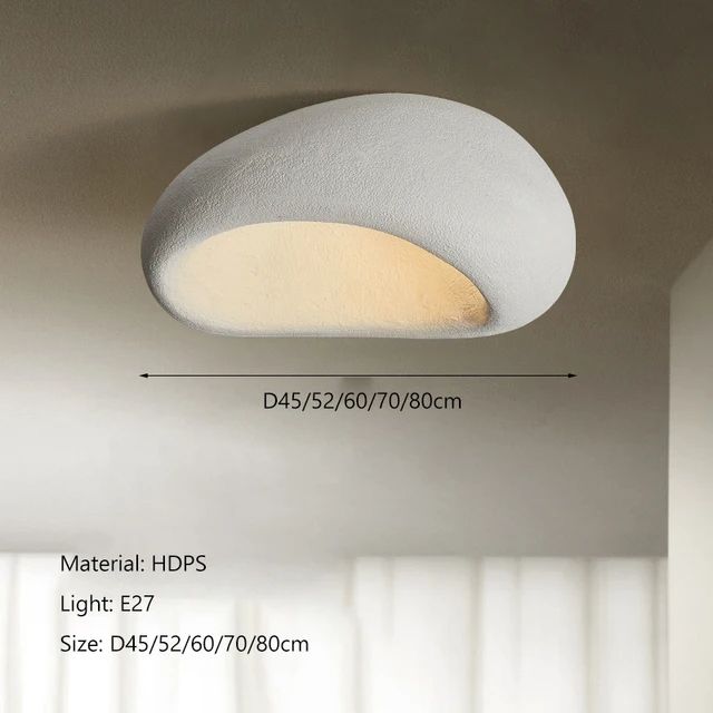 Ceiling Lamp LED Hand Knitted Resin Light Fixture for Living Room, Dining Room, Bedroom, Home Decor