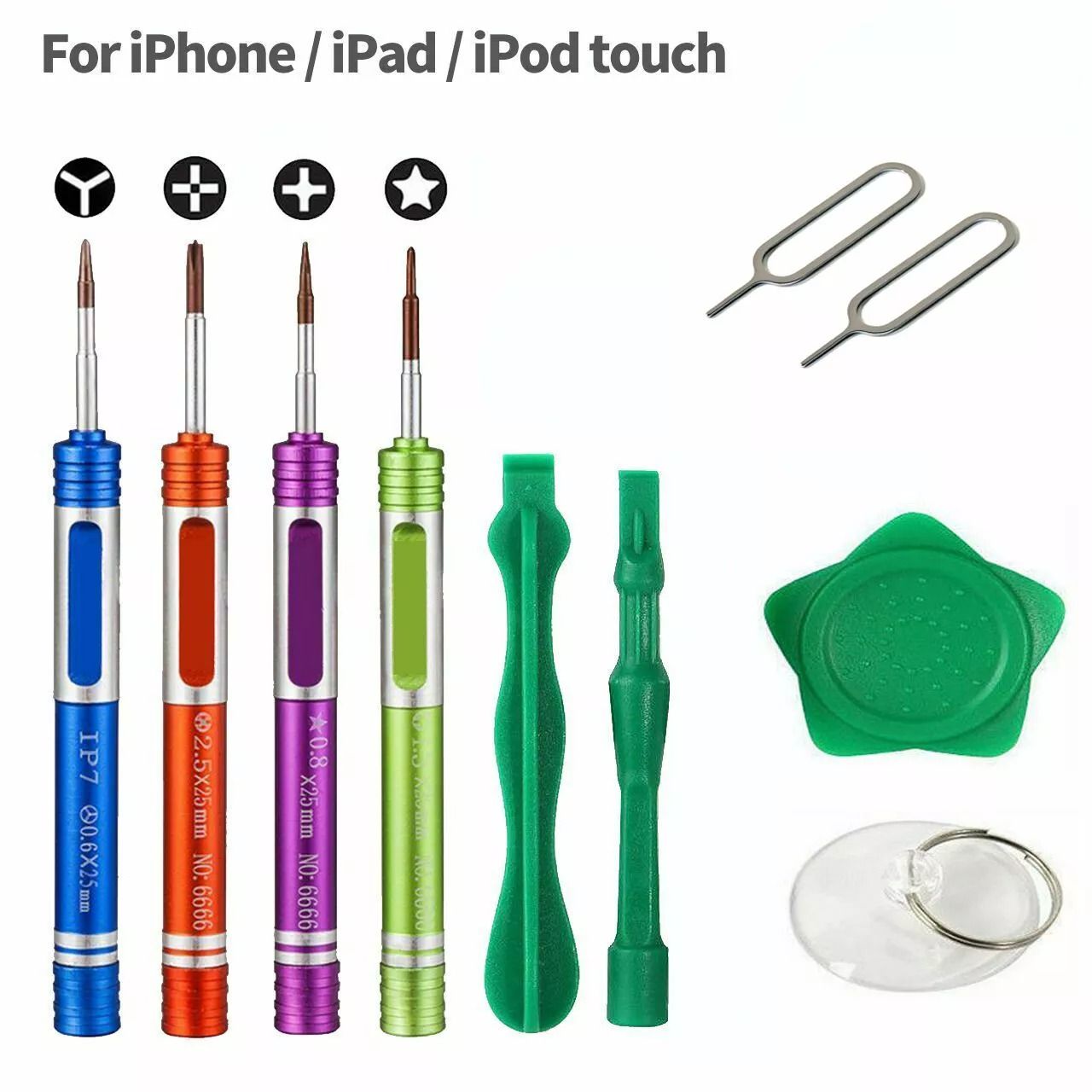 Professional 8-in-1 Repair Opening Pry Tools Kit - Magnetic Screwdriver Set for Cell Phone, iPhone, Laptop & Electronics