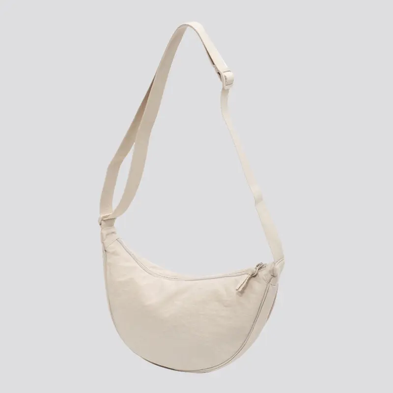Vintage Simple Design Ladies Nylon Messenger Bag, Small Shoulder Hobo Purse for Women & Girls