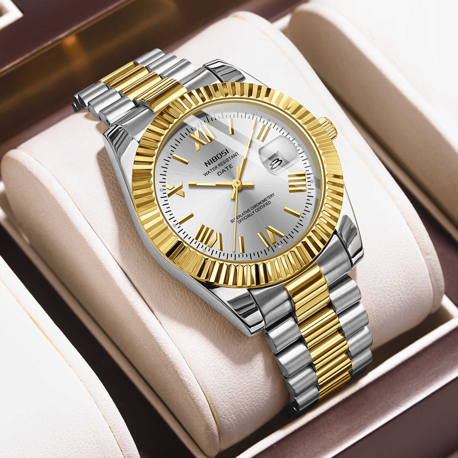 NIBOSI 2025 Men's Quartz Watch Waterproof Luminous Steel | Inspire