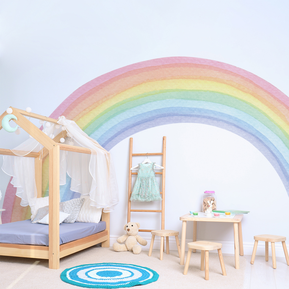 Pastel Rainbow Wall Decals – Nursery & Kids Room Decor | Inspire Uplift