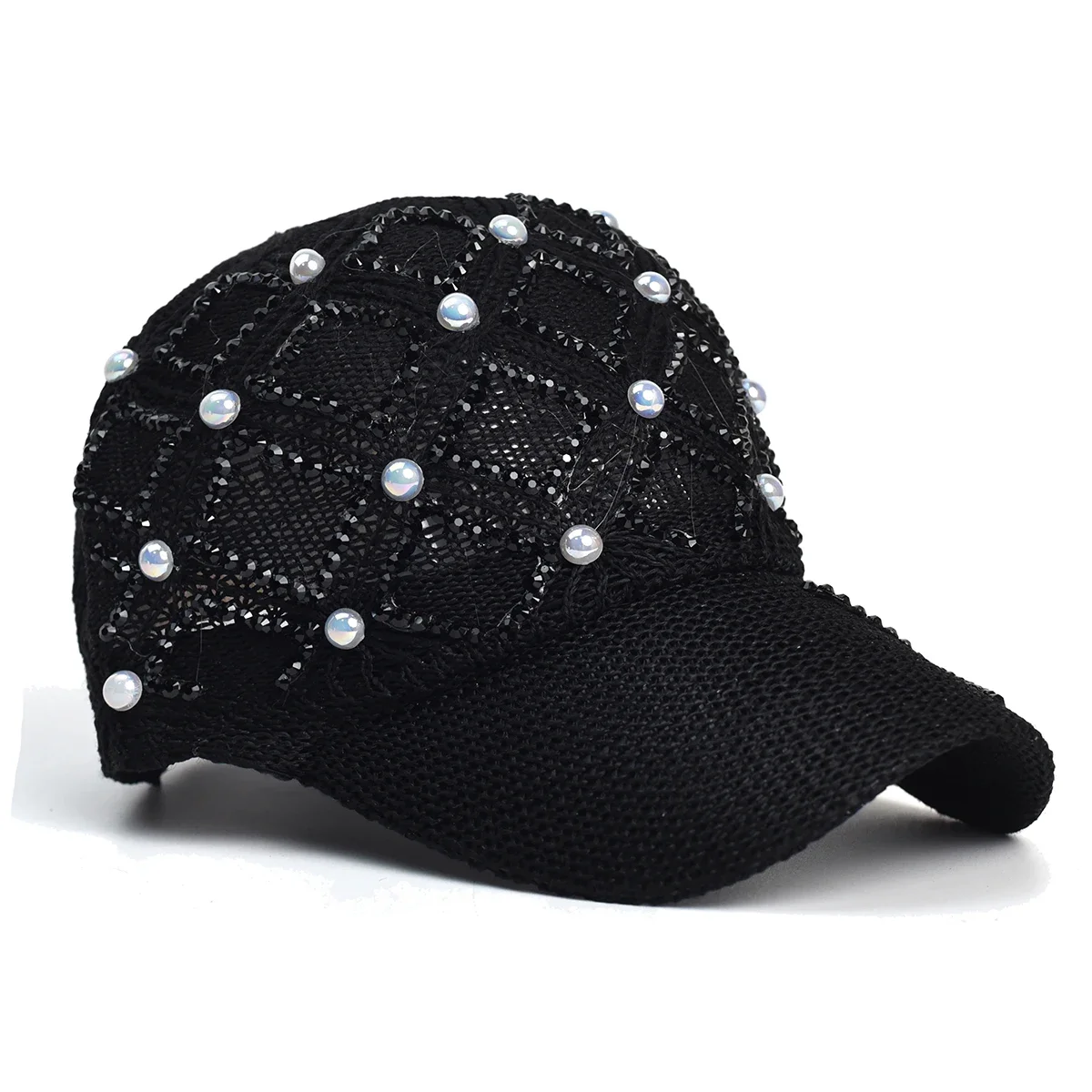 UV Protection Womens Summer Baseball Cap, Adjustable Straw Hat for Outdoor Beach, Casual Sun Hat for Travel and Sports