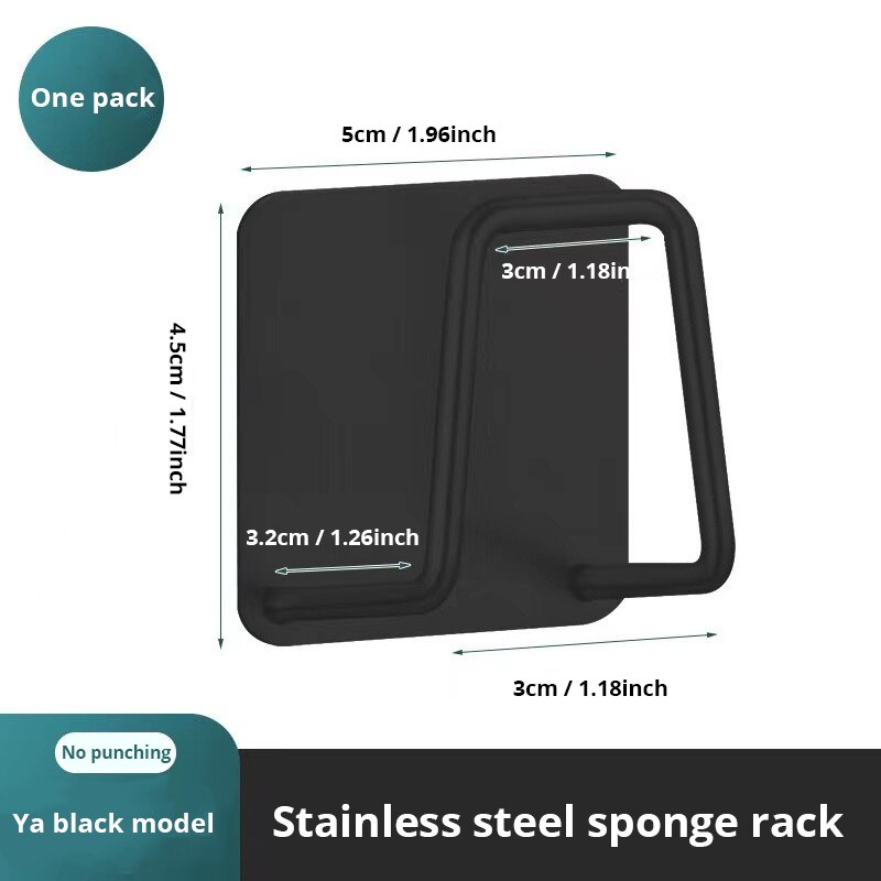 Steel Wire Ball Draining Paste Holder, Stainless Steel Sink Sponge Rack, Inner Wall Kitchen Organizer