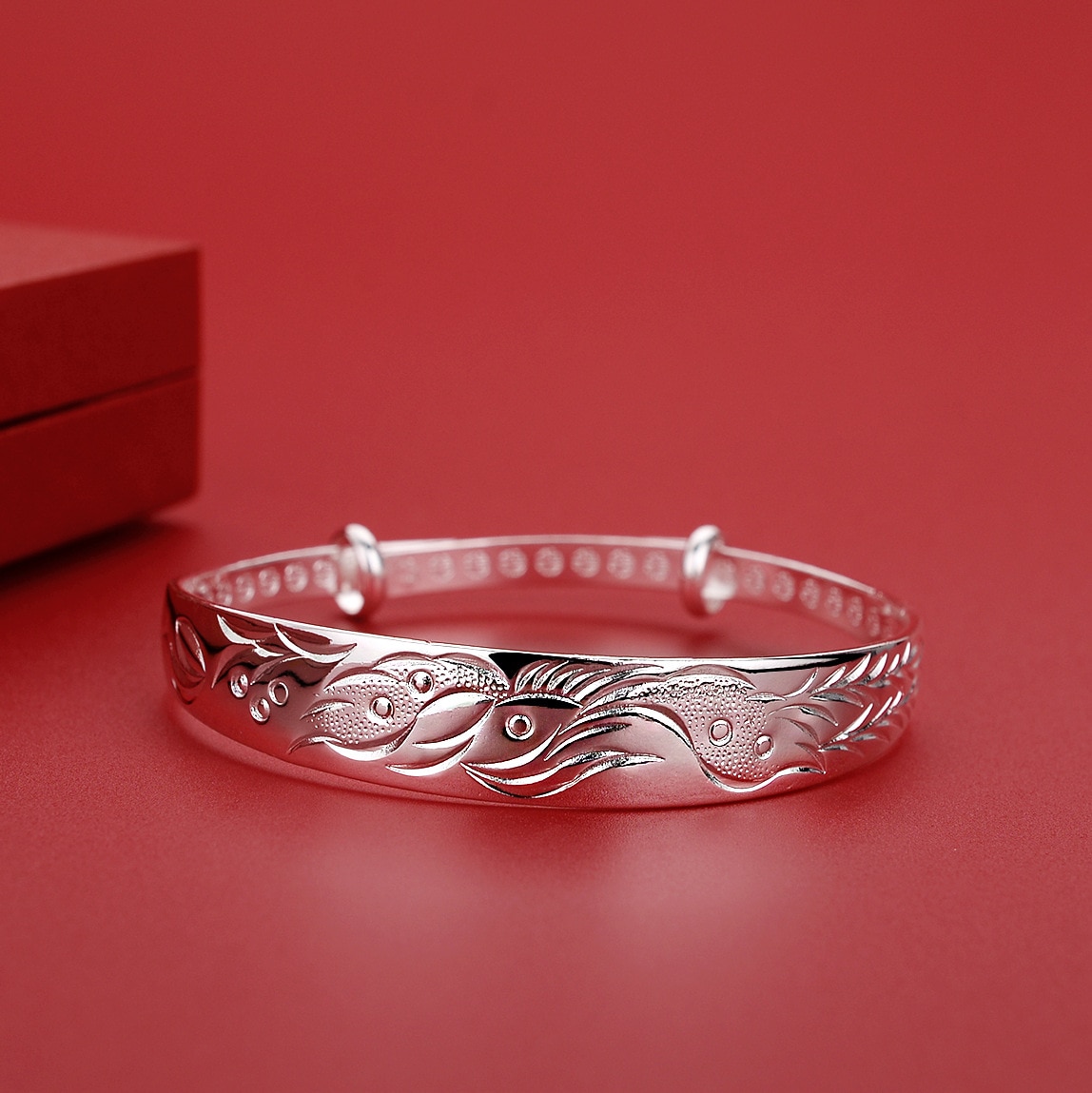 925 Sterling Silver Phoenix Bracelet, Luxury Adjustable Bangle for Women, Perfect for Fashion, Parties, Weddings