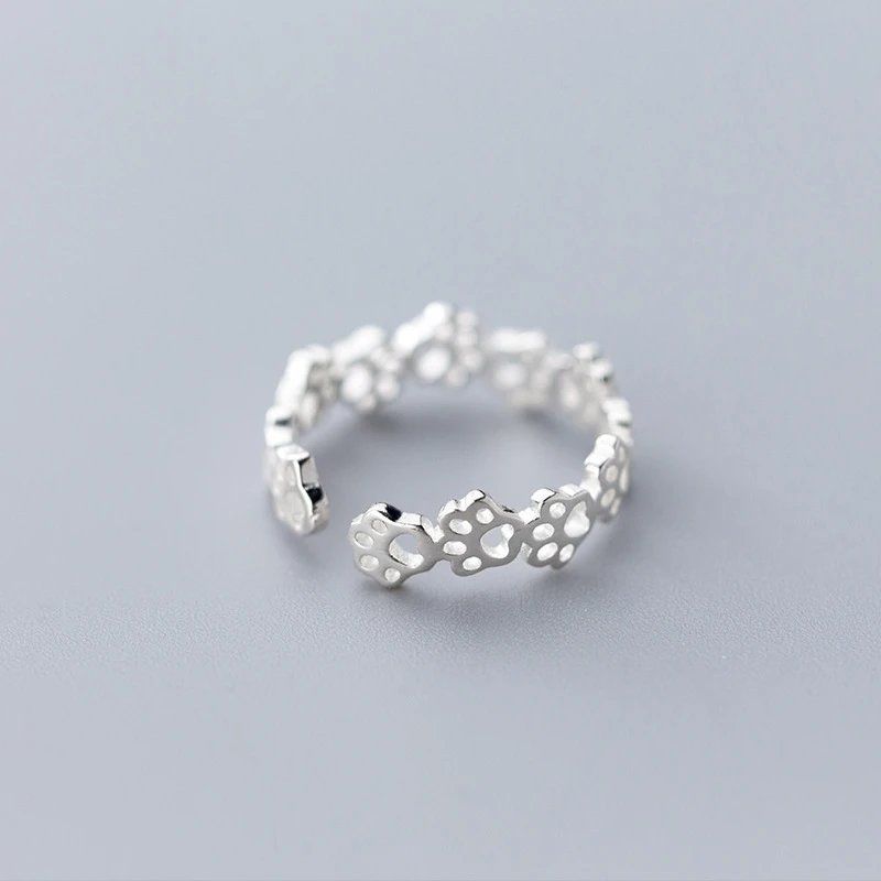 Wholesale 925 Sterling Silver Cat Paw Wedding Rings - Luxury Designer Jewelry with Free Shipping