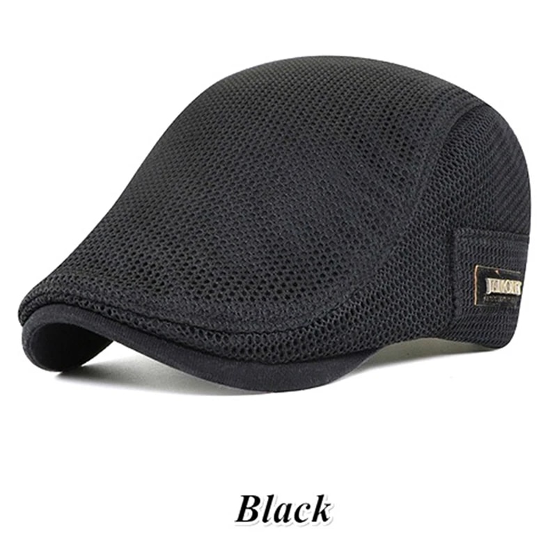 Men's Breathable Cotton Berets: Casual Spring-Summer Mesh Newsboy & Ivy Flat Caps