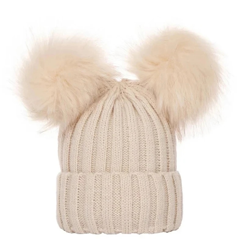 2023 Kids Pom Pom Beanies: Bobble Hats for Baby Girls & Boys 0-3Y - Infant Bonnet Accessories