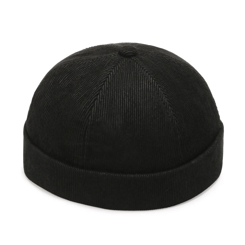 Men's Vintage Cotton Summer Brimless Skullies Cap: Street-Ready Docker Hat, Multipurpose Beanie for Hip Hop Style - Japa