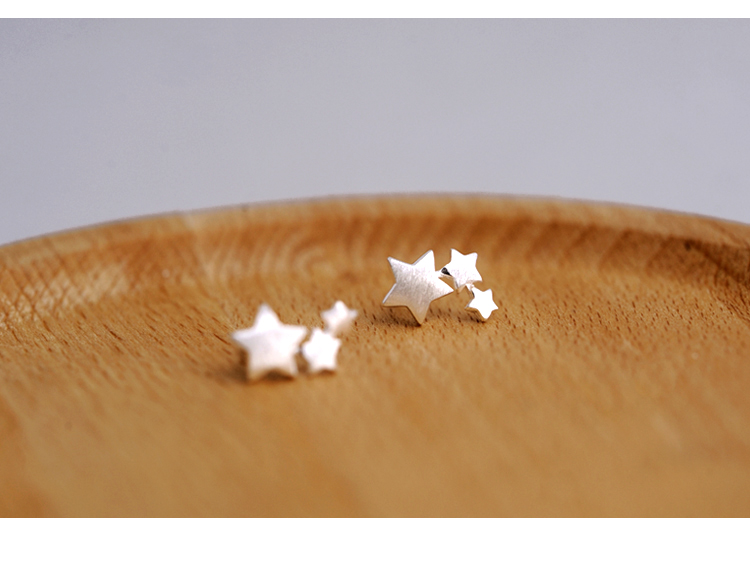 925 Sterling Silver Star Stud Earrings for Women - Elegant Wedding Jewelry 2018 | Pendientes Mujer Moda - Brincos EH907