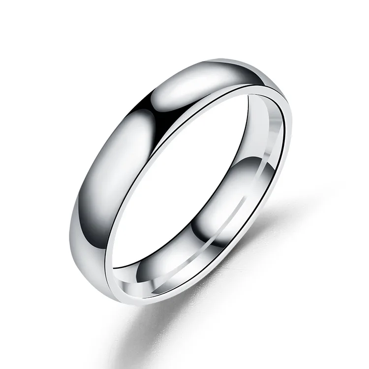 Titanium Wedding Ring for Women and Men, Simple Band, Hypoallergenic High Polished Couple Jewelry