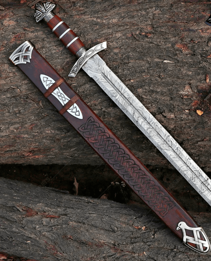 Viking Ritual Sword Hand-Forged Damascus Viking Sword | Norse Warrior Longsword | Inspire ...