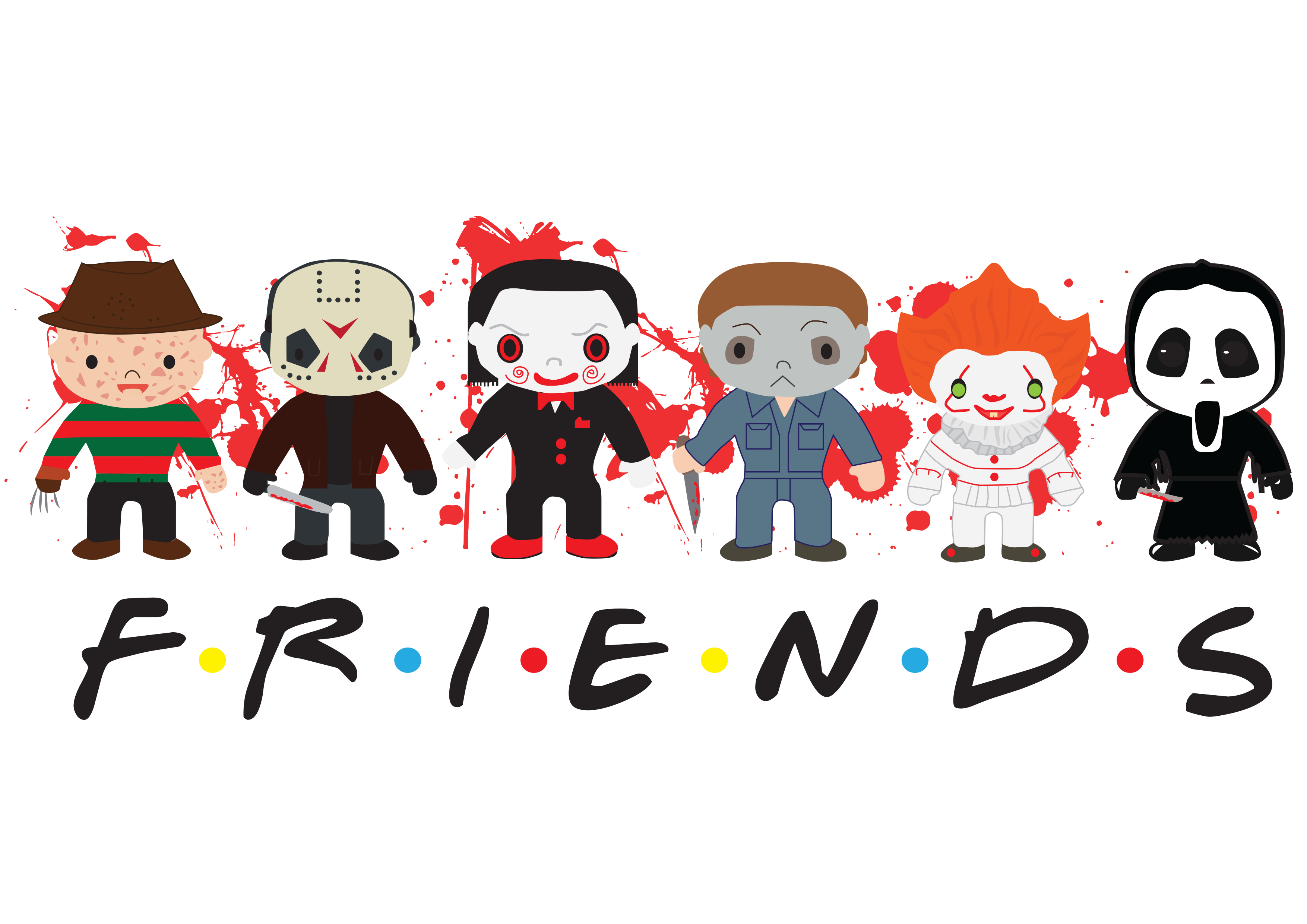 Horror Friends Png, Halloween friends Png, Horror Characters Inspire