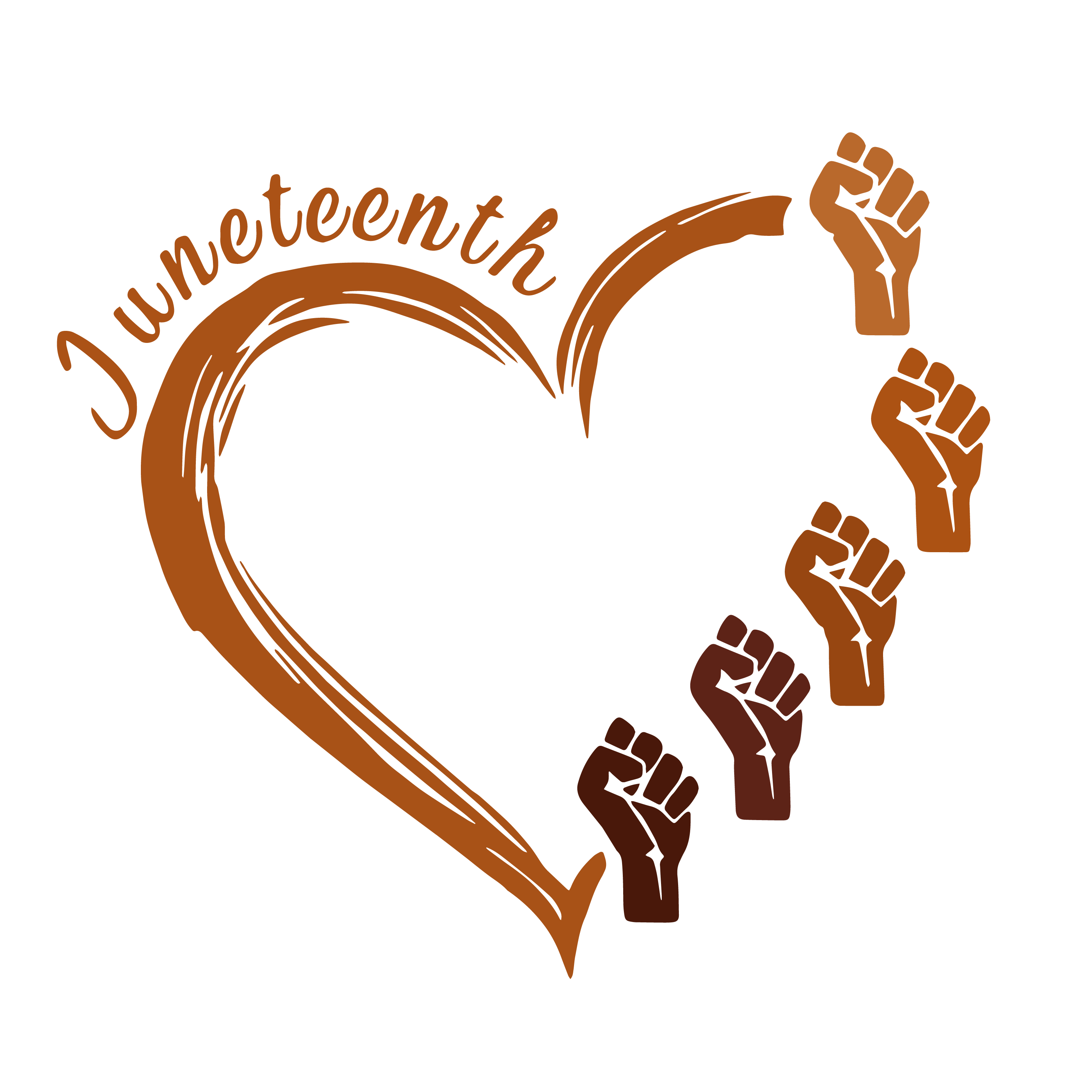 Juneteenth Heart SVG, Juneteenth fist SVG, Black History SVG | Inspire ...