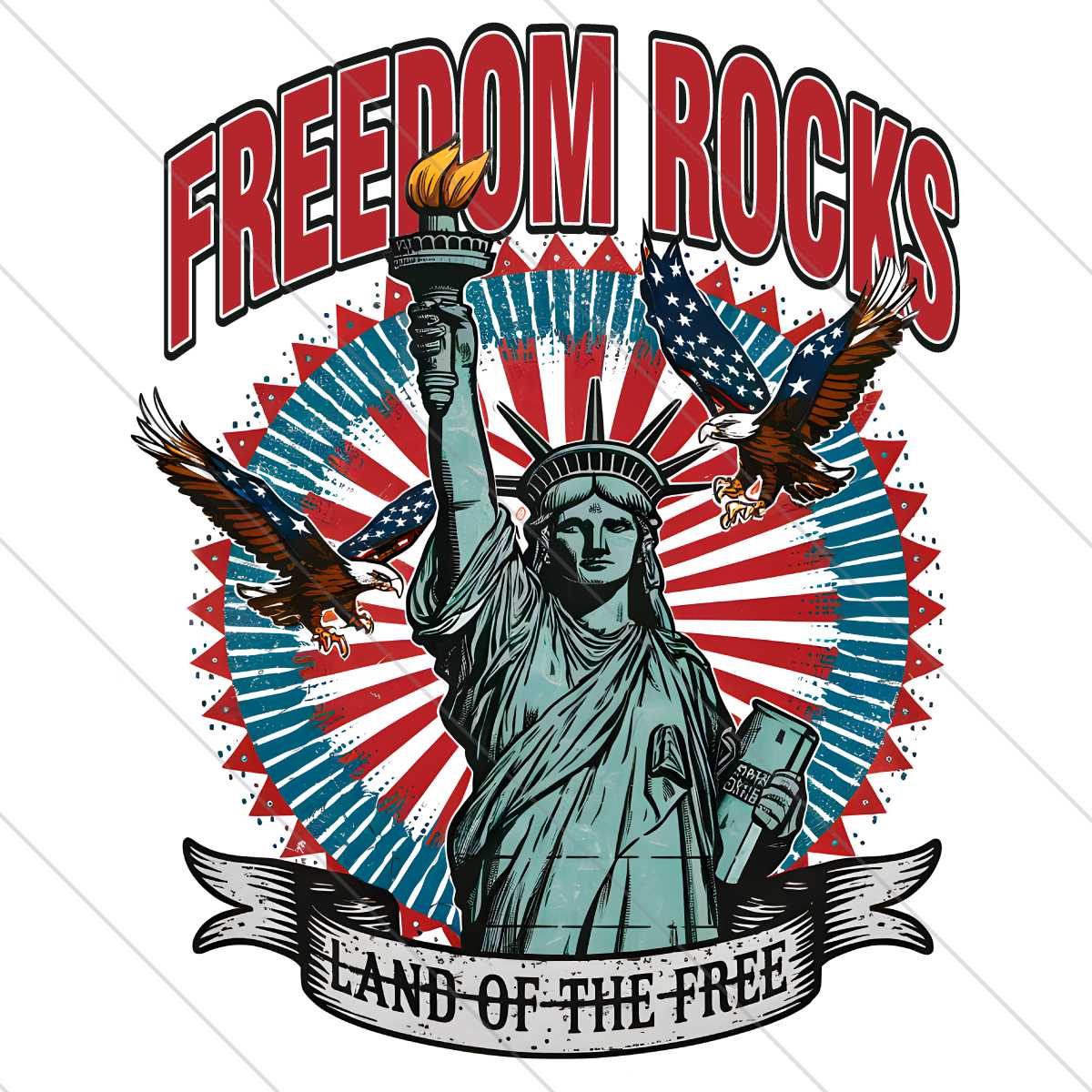 Freedom Rocks Land Of The Free Statue of Liberty PNG File Di - Inspire ...