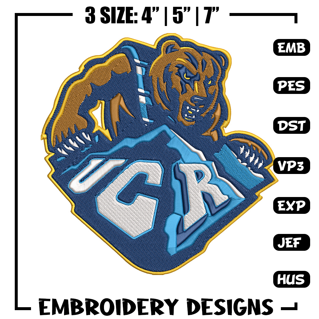 UC Riverside logo embroidery design, NCAA embroidery,Sport e | Inspire ...