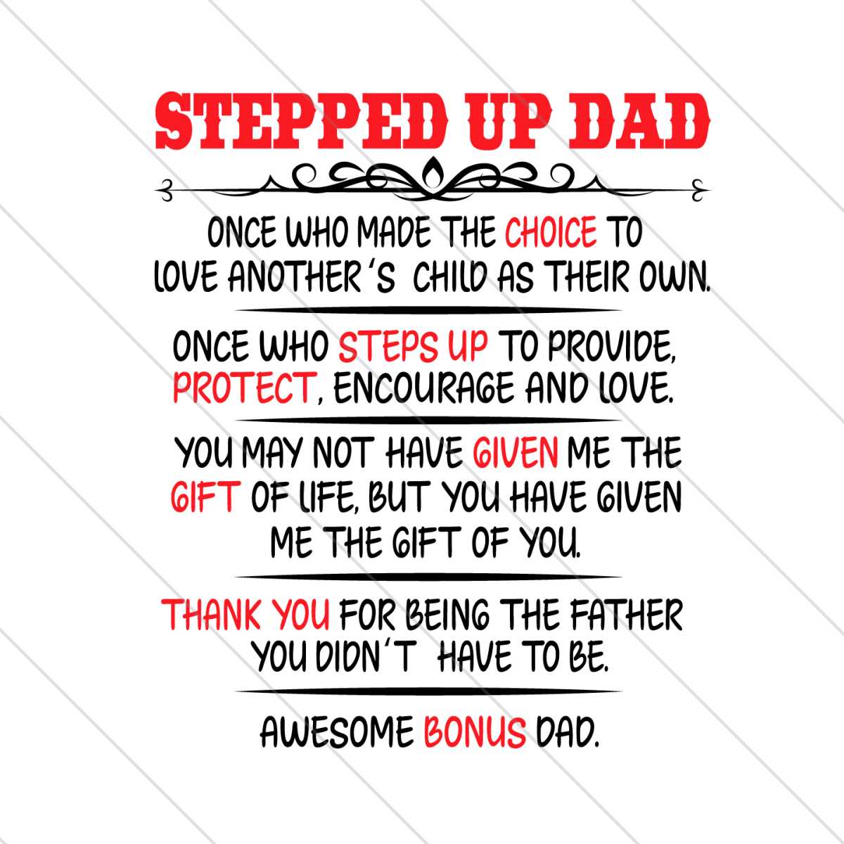 stepped up dad svg - Inspire Uplift