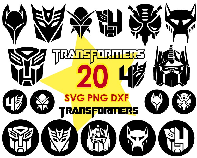Transformer SVG Faces, Transformer Silhouette Svg, Digital D | Inspire ...