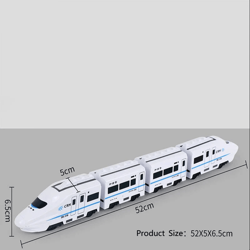 Interactive Electric Model Train Toy for Kids, DIY High-Speed Railway Set with Realistic Sound & Light
