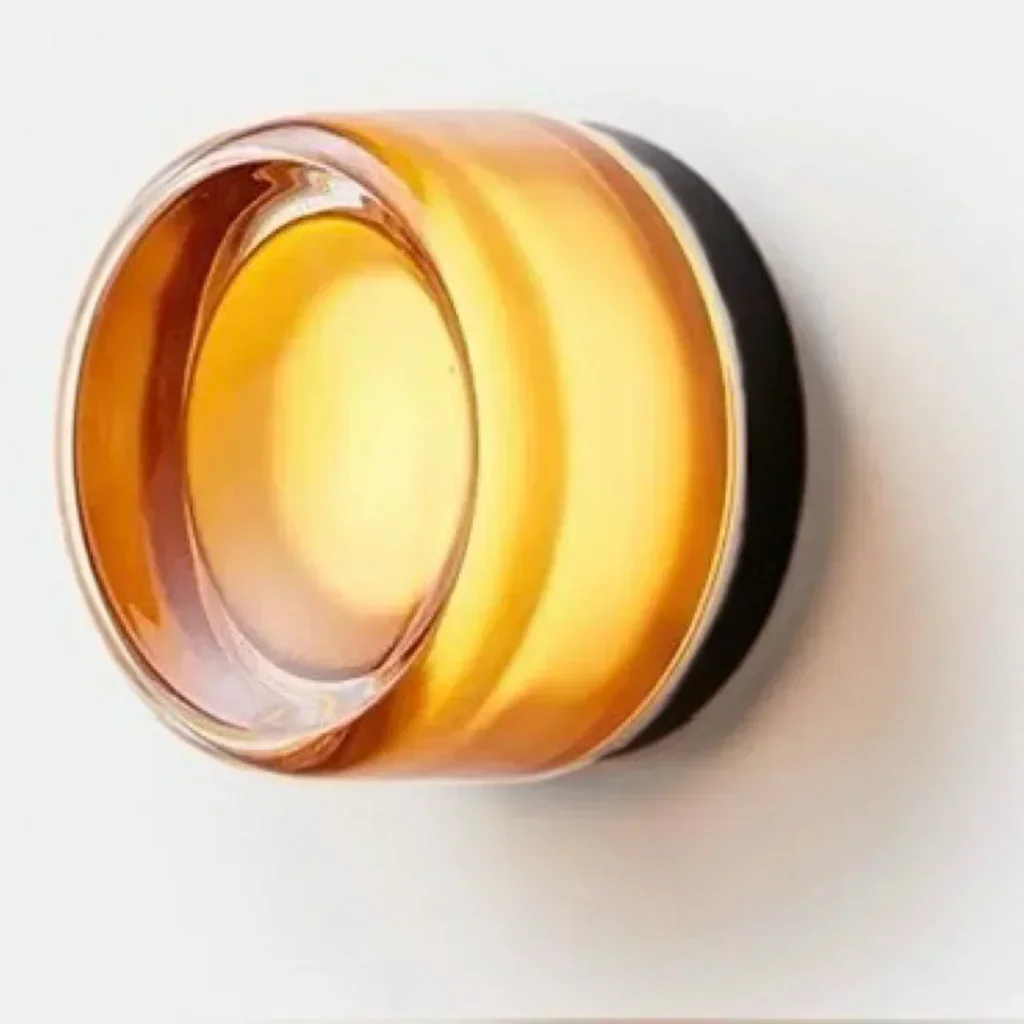 Modern Design LED Wall Lamps for Bedroom & Bedside, Indoor Outdoor Round Sconce Light Fixtures, Acrylic Background