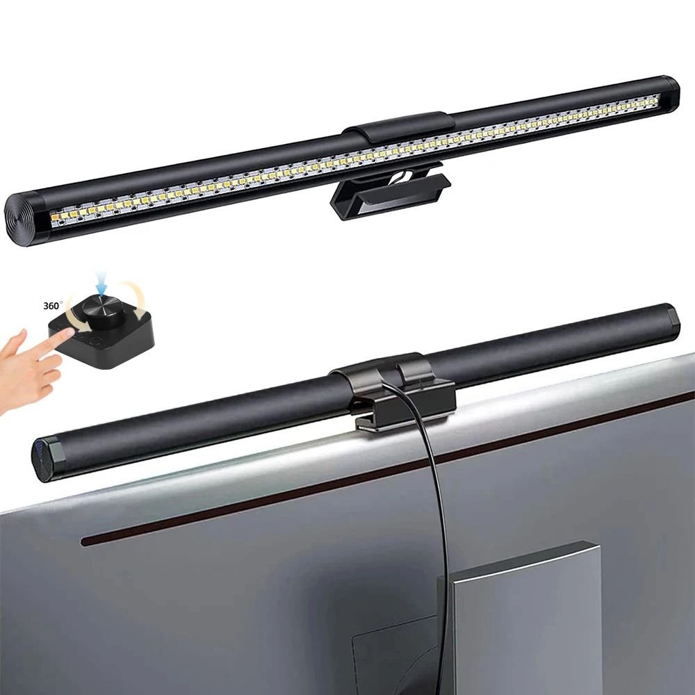LED Monitor Light Bar Computer Screen Hanging Lamp, RGB Atmosphere Desk Light for Gaming, Reading, Study & Eye-Cares