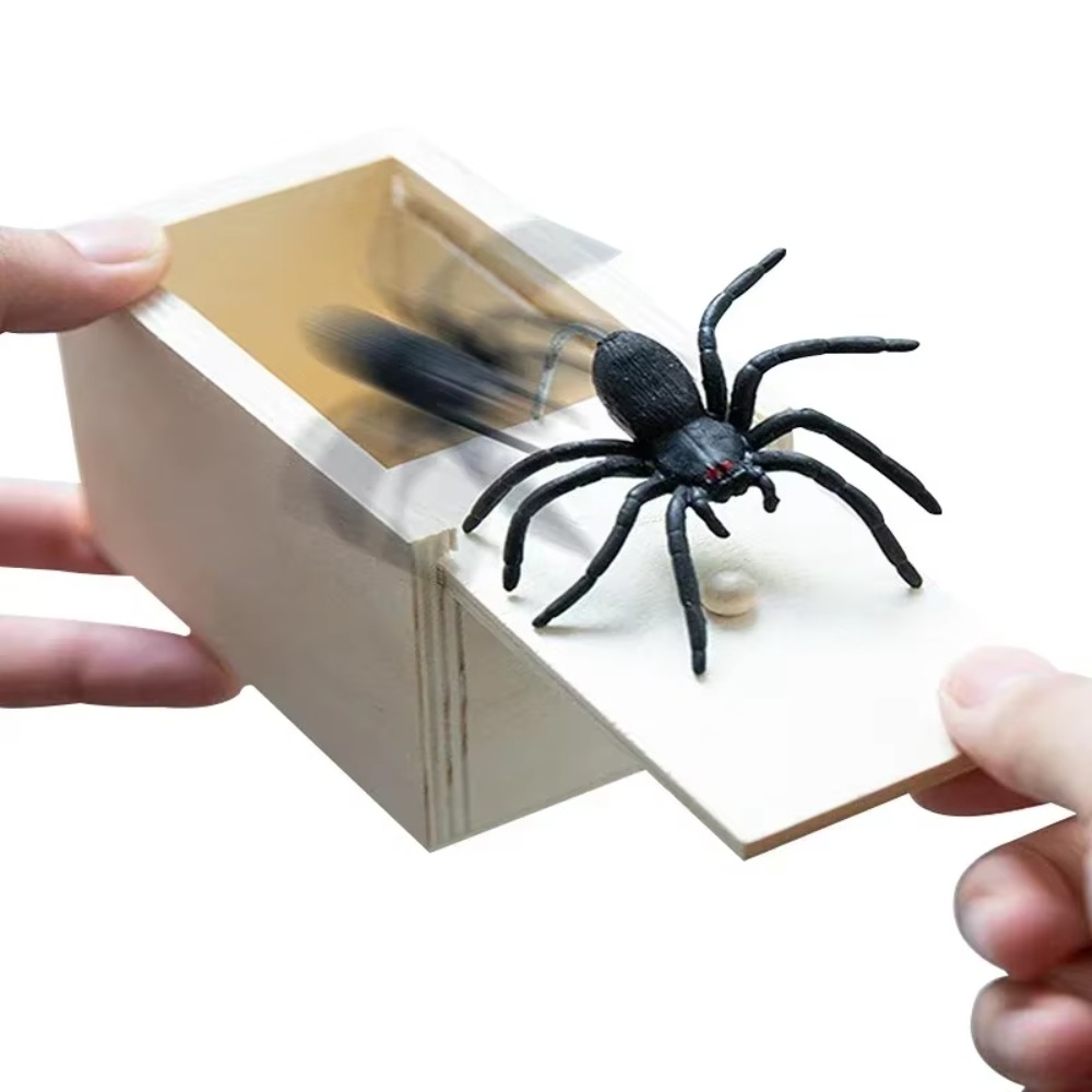 Halloween Wooden Scare Box Trick Prank Spider Funny | Inspire Uplift