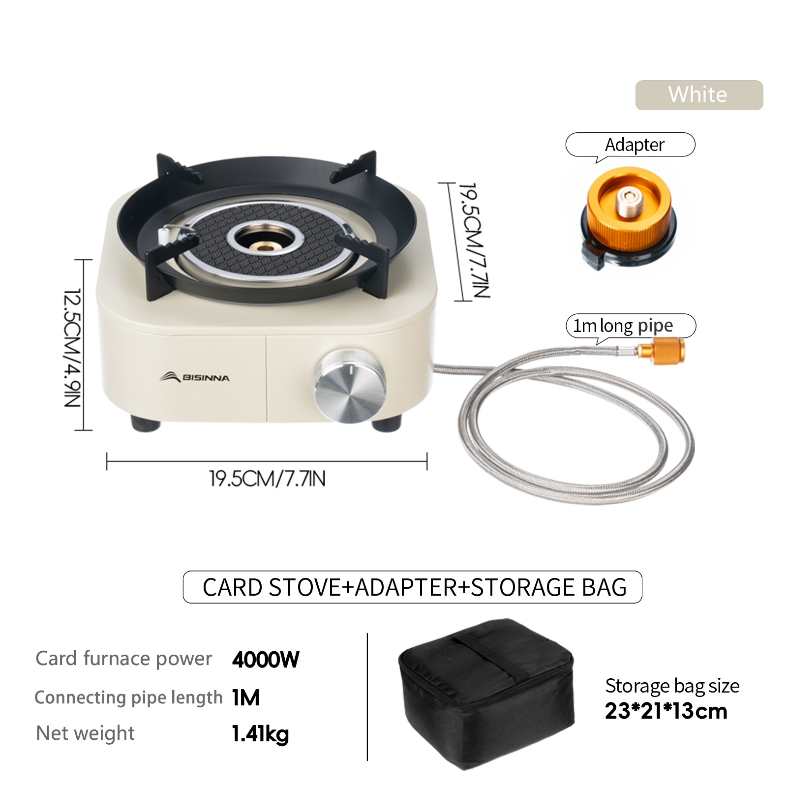 Stufa a infrarossi ad alta potenza da 4000 W, portatile, leggera