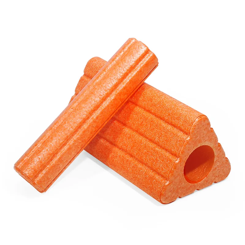 High Density Triangle Hollow Yoga Blocks EPP Foam Roller, Pilates Fitness Yoga Column for Adults & Kids Exercise, Dance