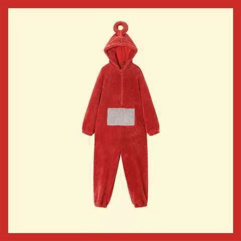 Soft Teletubbies Onesie Pajamas for Adults, Long Sleeve Dipsy, Tinky Winky, Po, Lala Costume, Unisex Home Clothes