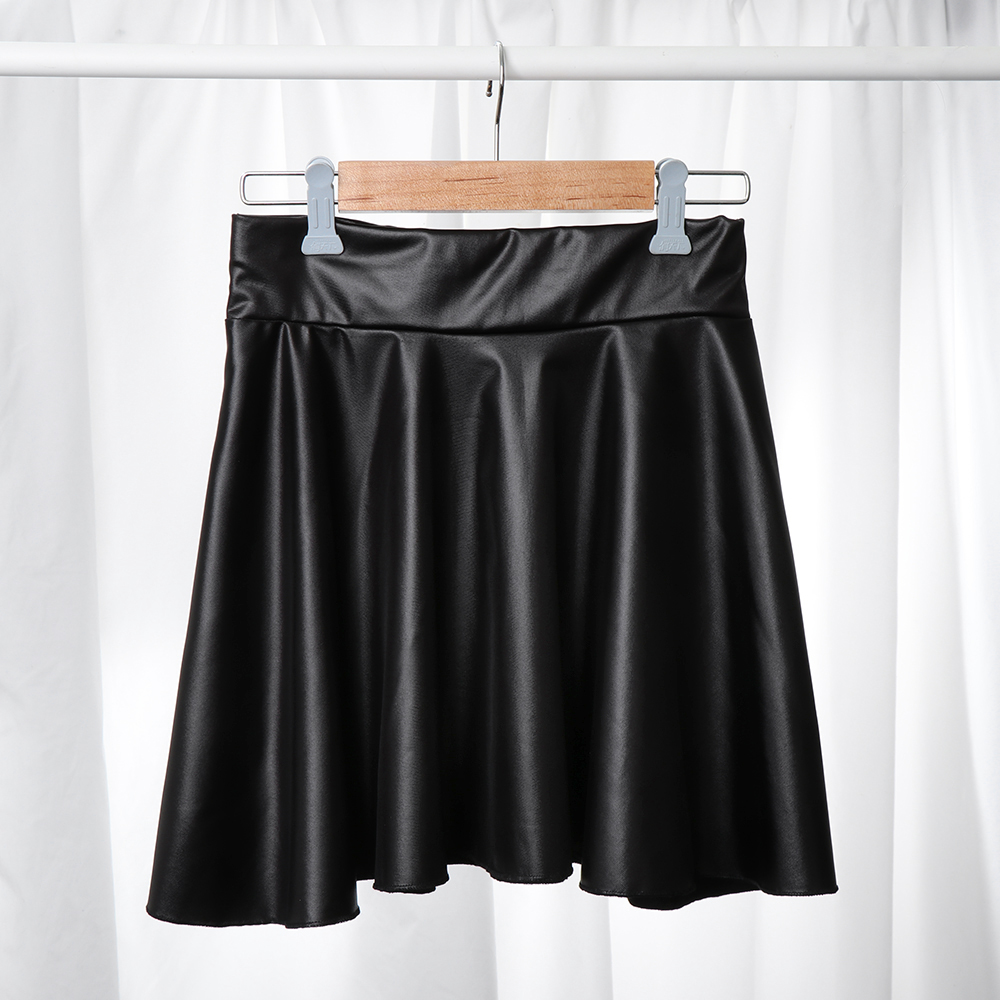 High Waist Faux Leather Skirt, Elastic Mini Skirt, Multipurpose Womens Fashion for Nightclub, Work, and Skater Style High Waist Faux Leather Skirt, Elastic Mini Skirt, Multipurpose Womens Fashion for Nightclub, Work, and Skater Style