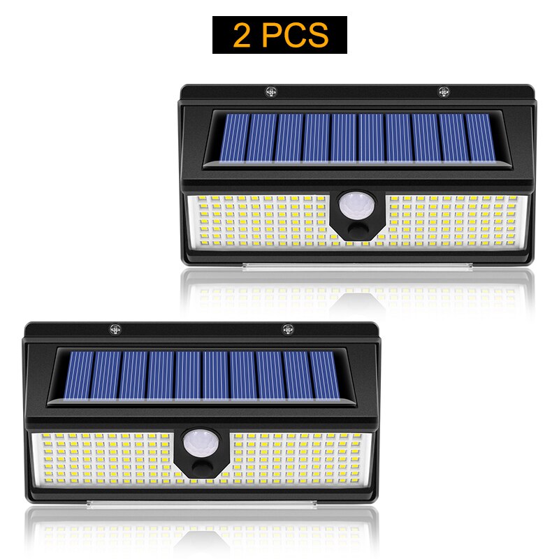 Solar Wall Lamp, IP65 Waterproof Outdoor Garden Light, with Motion Sensor and 4 Lighting Modes for Yard, Door, and Patio