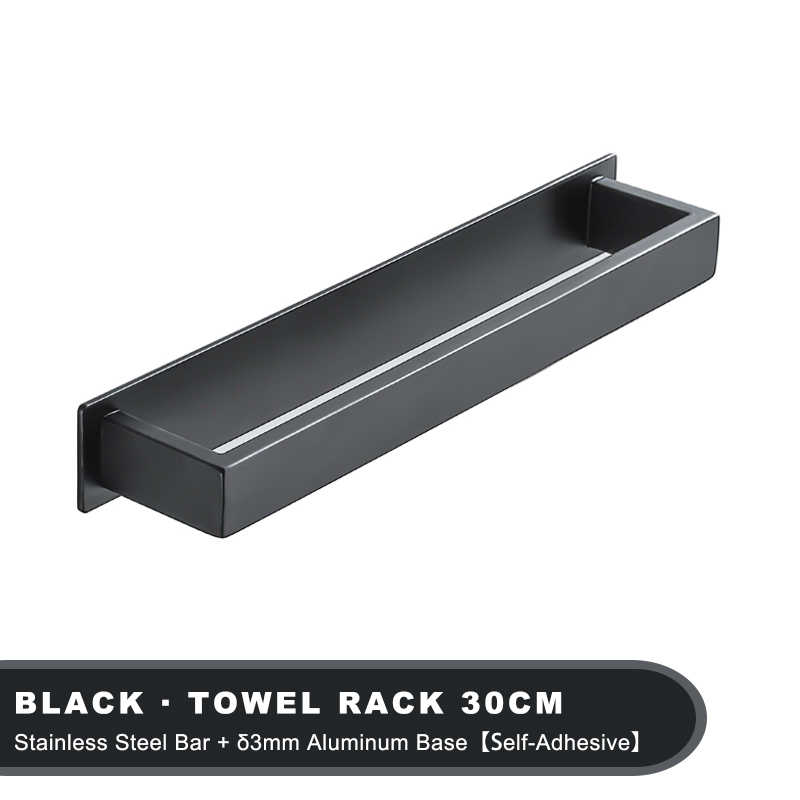No Drill Towel Rack, Self Adhesive Stainless Steel Bar, Strong Hold Kitchen and Bathroom Organizer