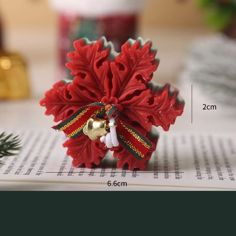 Christmas Soy Wax Candle, Snowflake Aroma Candle Set, Festive Fragrance Decoration, Holiday Companion Gift