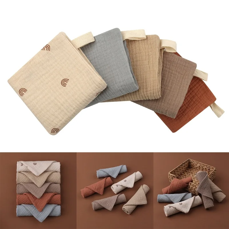 Soft Cotton Gauze Baby Washcloth, Muslin Squares for Newborn, Infant Hand Bath and Shower Face Towels, New Born Items
