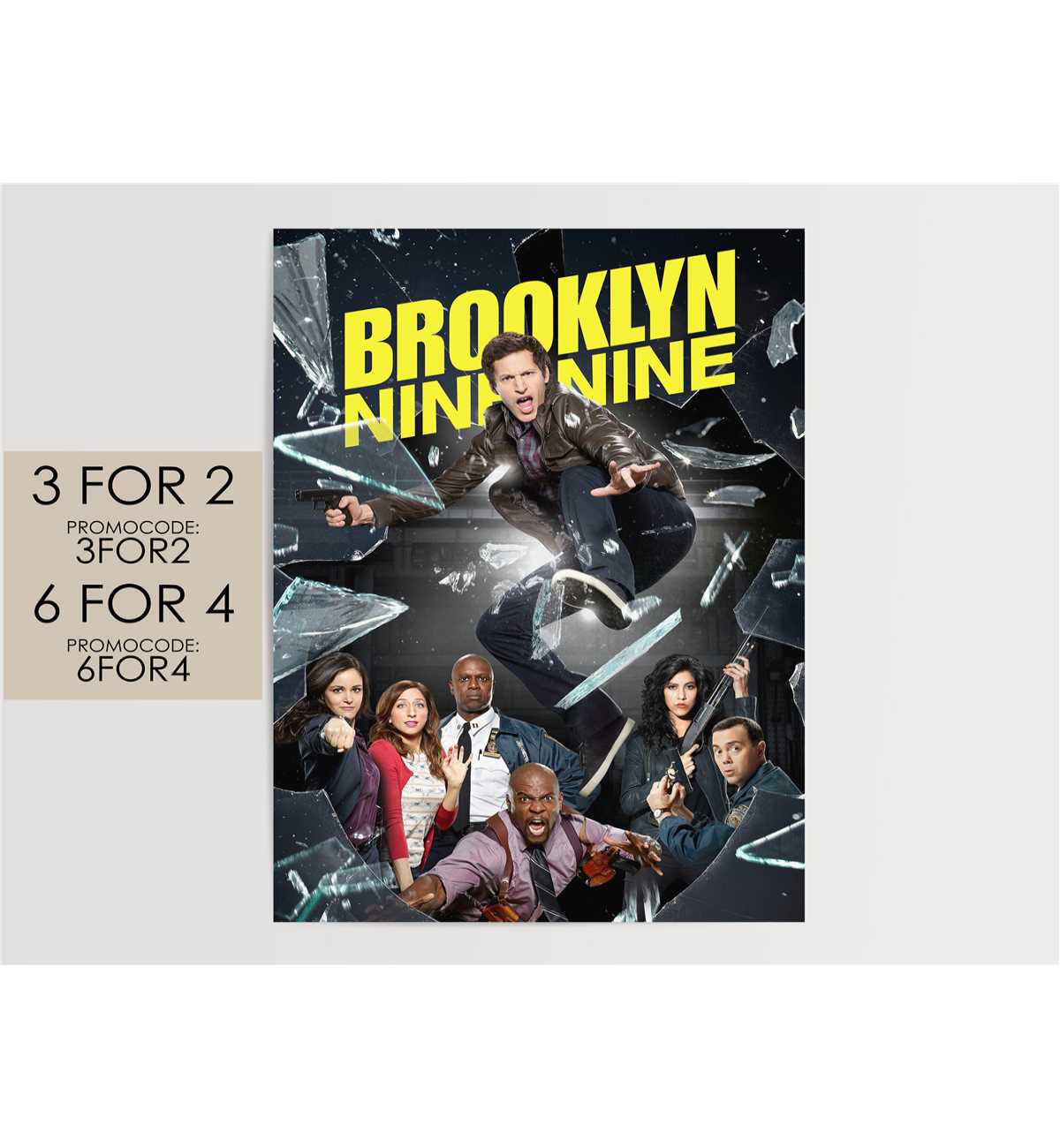 Brooklyn NineNine Poster TV Movie Poster Art Inspire Uplift — free download