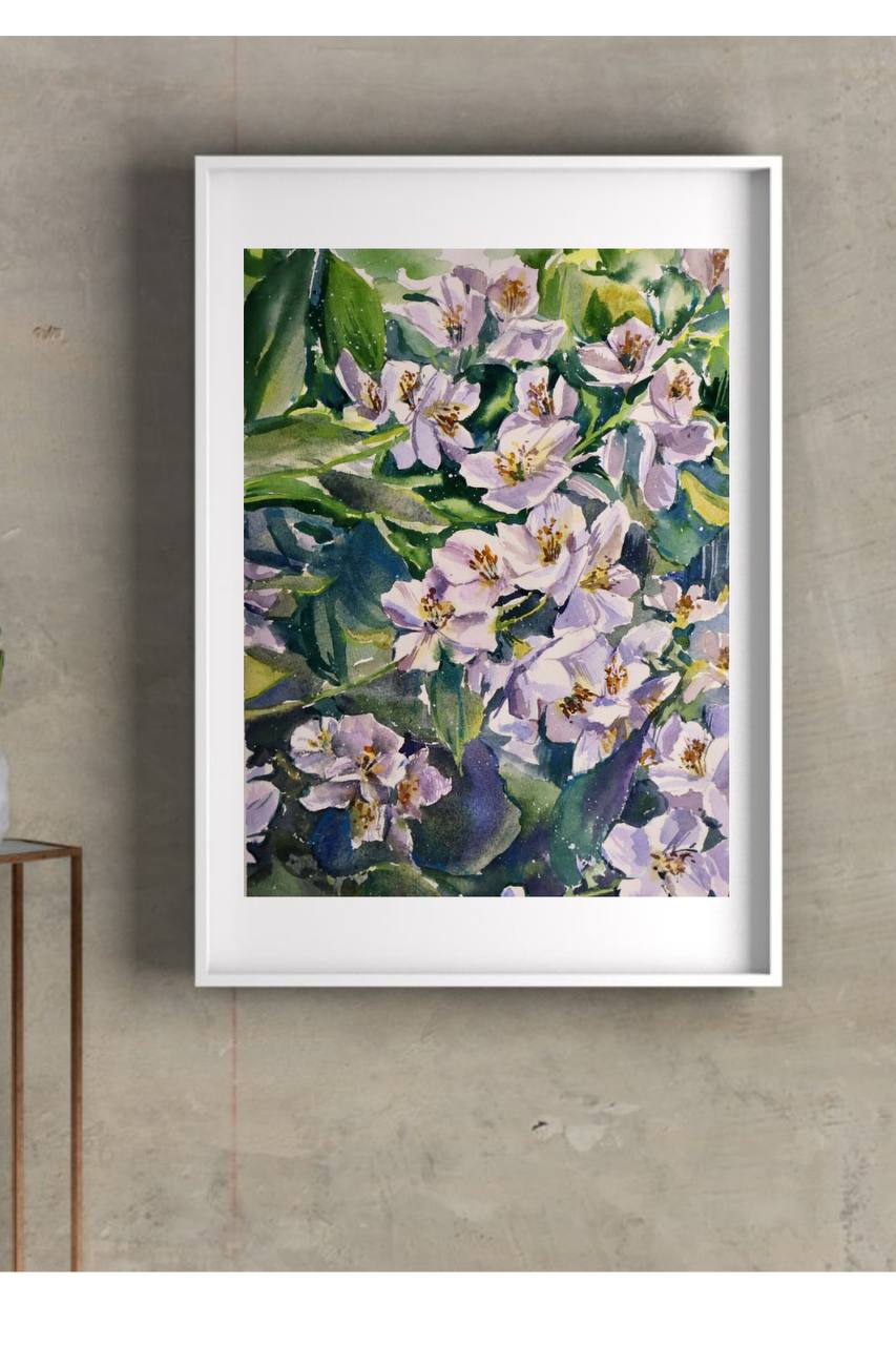 Jasmine Painting Original Artwork Floral Wall Art Flowers Pa | Inspire ...