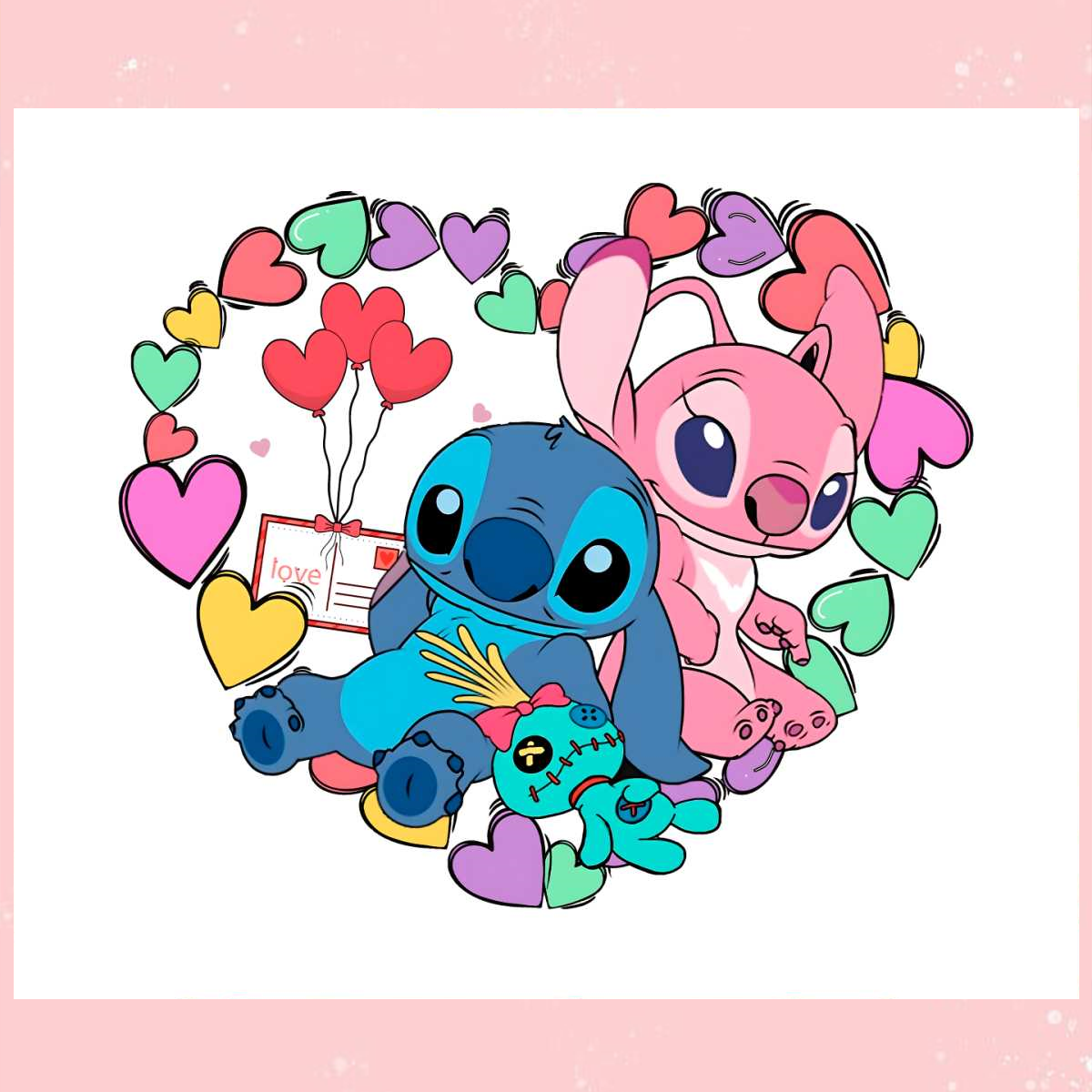 Happy Valentines Day Stitch And Angle PNG, Valentine svg,Val - Inspire ...