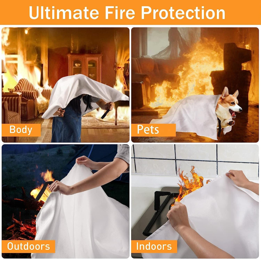 1.0*1.0M Fire Blanket Fighting Fire Extinguishers Tent Boat Emergency Blanket Survival Fiberglass Fire Shelter Safety Cover I.351860580 - View #5