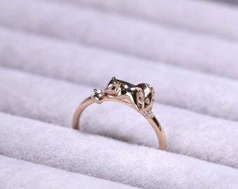 Squirrel Rings Floating Cute Squirrel Acorn Ring, Chipmunk Squirrel Diamond Rings, 9 | Inspire ...
