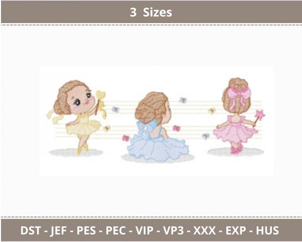 Baby Princess Embroidery Design - Machine Embroidery Pattern | Inspire ...